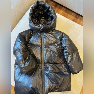 Zara Shiny Black Kids Puffer Jacket